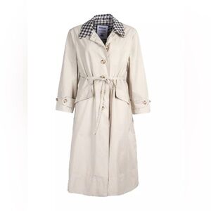 Barbour by Alexa Chung Glenda gingham long trench coat